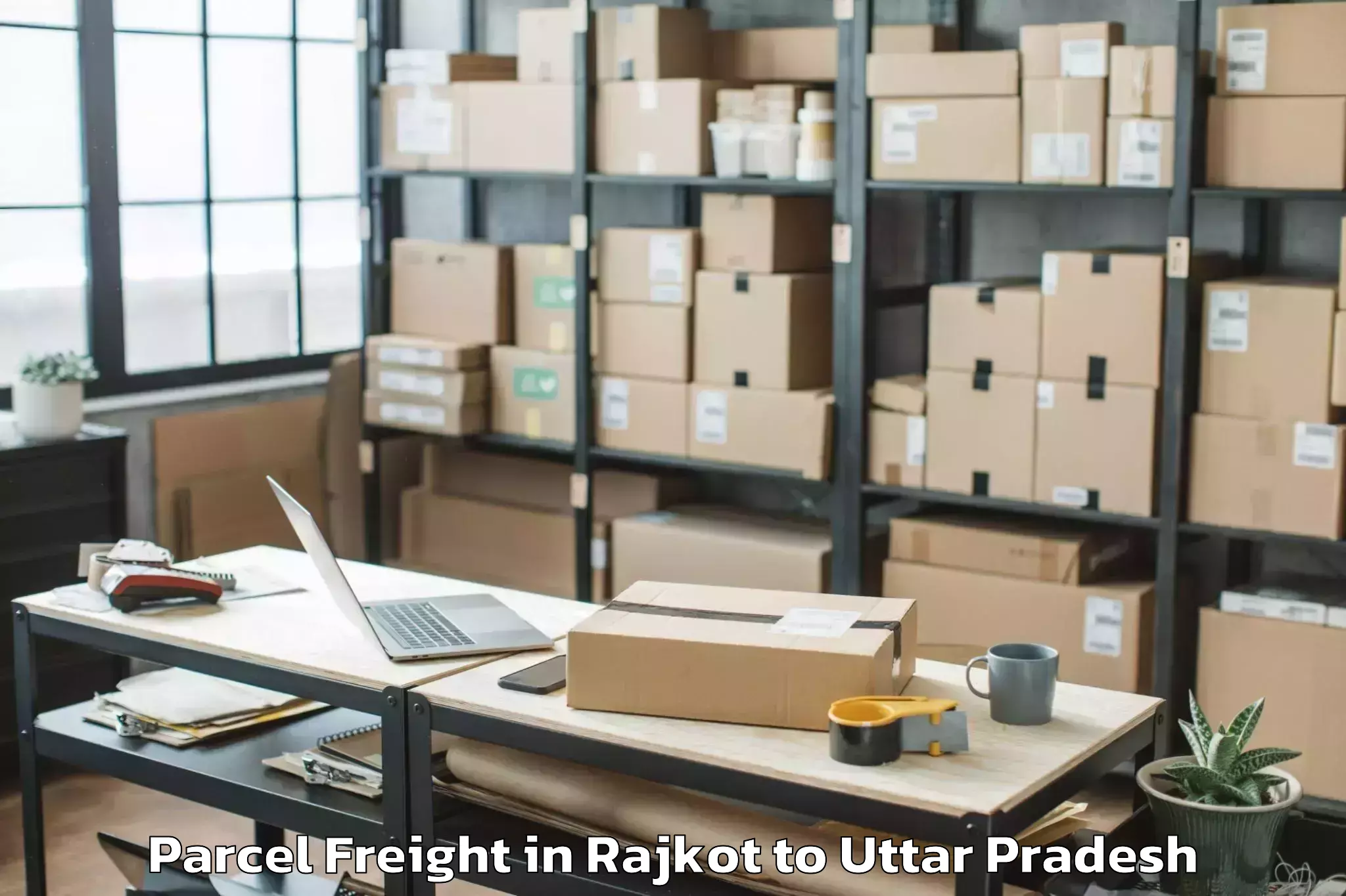 Book Rajkot to Chandadih Parcel Freight